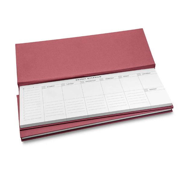 7mm Undated Weekly Planner - Burgundy For Cheap