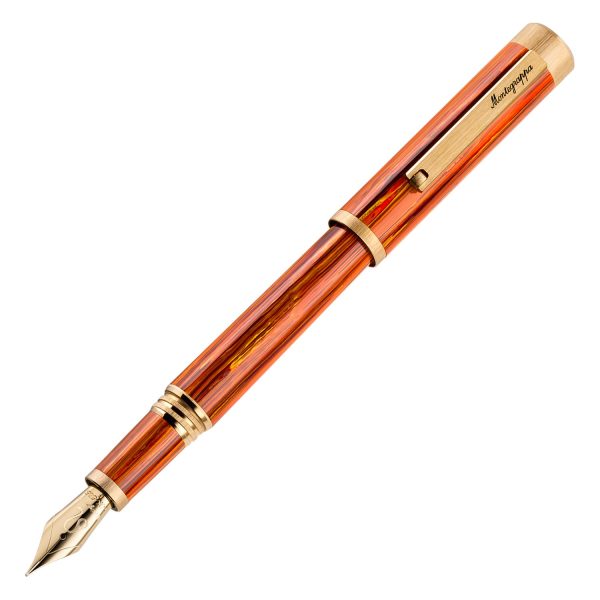 Montegrappa Zero Zodiac 14K Gold Fountain Pen - Leo Supply